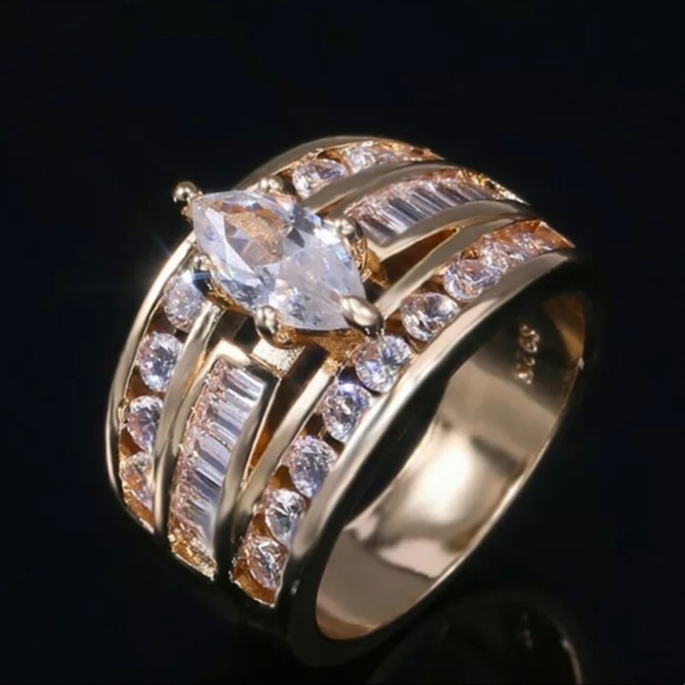 YELLOWGOLD BRIDAL WEDDING RING - Picture 13 of 13